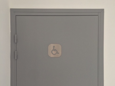 plaque signalétique inox toilette handicapé