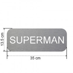 Plaque de porte inox superman