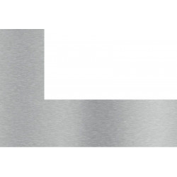 Plaque inox brossé sur mesure avec découpe à droite