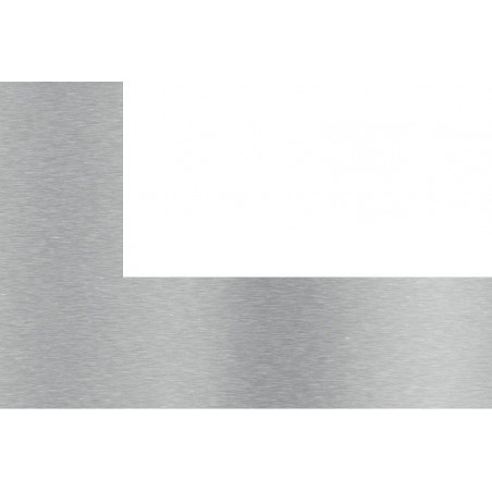 Plaque inox brossé sur mesure avec découpe à droite