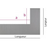 Plaque inox brut 304L - rectangle découpé à gauche
