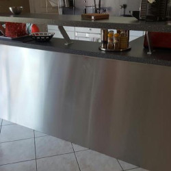Plaque inox brossé découpée sur mesure